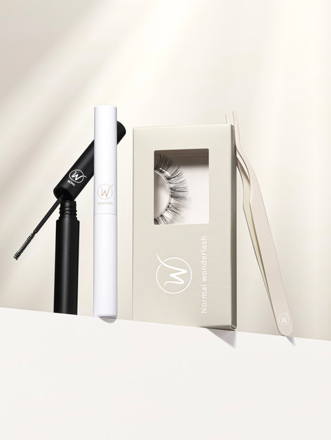 Normal WonderLash Starterkit – naturliga bruna lösögonfransar för nybörjare | ByWonderLash – enkel applicering, återanvändbara fransar, perfekt vardagslook