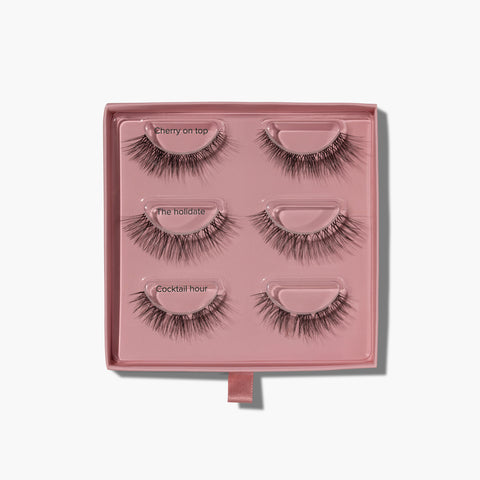 Soft glam lösögonfransar med balanserad volym och form, The Soft Glam Look box för definierad franslook