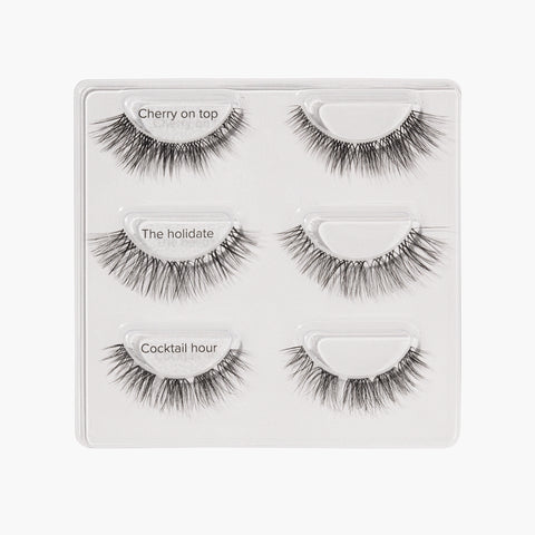 The Soft Glam Look box med lösögonfransar som ger tydlig form och naturlig övergång mellan franslängder