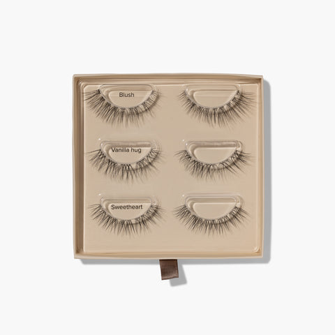 naturliga lösögonfransar med lätt volym, The Light Look box för mjukt och diskret fransresultat hemma